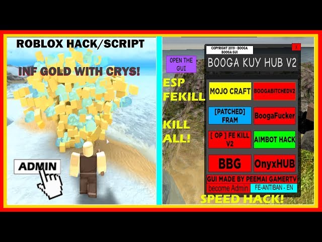 Roblox Booga Booga Gui Booga Kuy Hub V 2 Hacc Script Esp Admin Walkspeed More دیدئو Dideo - how to speed hack in roblox not patched