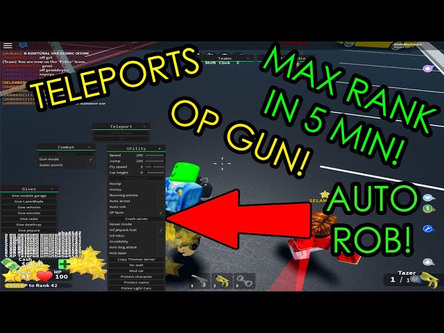 Overpowered Mad City Script Xp Money Farm Modded Guns Teleports More Hack Exploit دیدئو Dideo - new roblox mad city script hack modded deathray