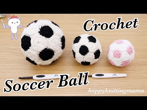 サッカーボールのあみぐるみの編み方 かぎ針編み Crochet Soccer Ball دیدئو Dideo