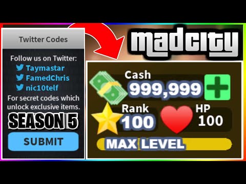 2020 Season 5 Mad City Codes All Working Codes Roblox دیدئو Dideo