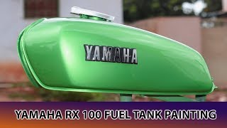 Yamaha Rx 100 Fuel Tank Painting Colour Of Gun Mattalic And