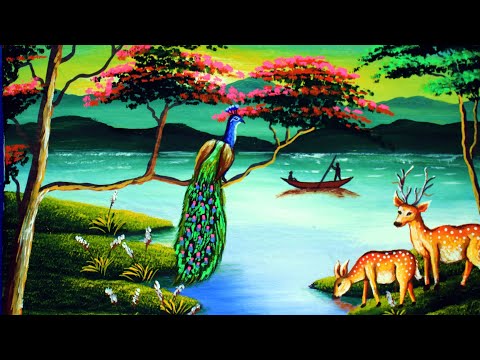 Beautiful Forest Painting With Deers And Peacock Nature Forest Scenery Drawing Painting Ø¯ÛØ¯Ø¦Ù Dideo See a recent post on tumblr from @thetitancurse about scenery. nature forest scenery drawing painting