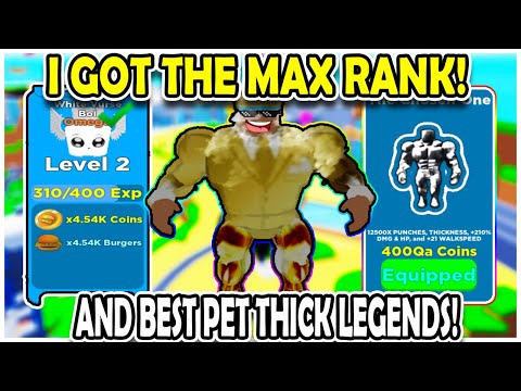 Roblox Thick Legends I Got Max Rank And The Best Pet In The