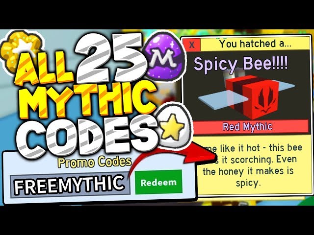 All 25 Secret Mythic Bee Pack Codes In Bee Swarm Simulator Must