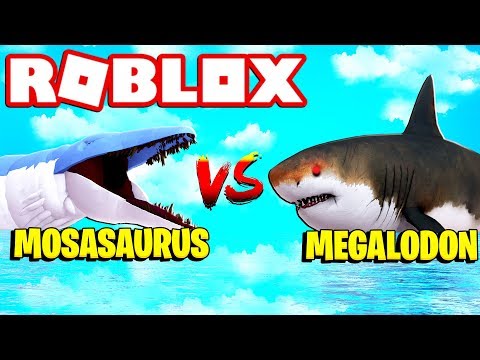 Mosasaurus Vs Megalodon Shark Roblox Sharkbite New Update دیدئو Dideo