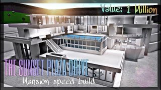 Bloxburg Speed Build Step3 The Sunset Plaza Modern Mansion