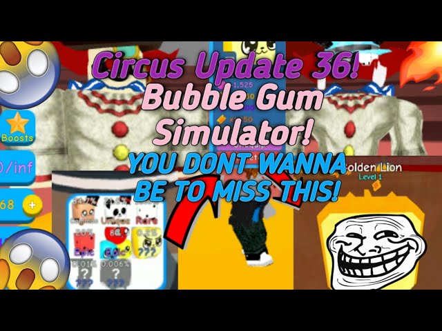 Update 36 Got The Golden Lion In Bubble Gum Simulator