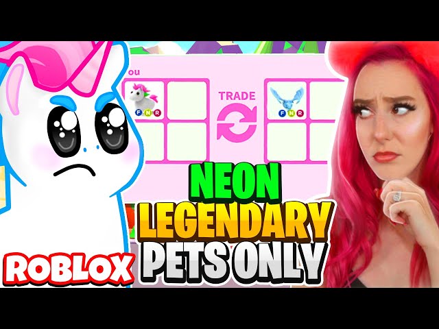 I Challenged Meganplays To Trade Only Neon Legendary Pets In