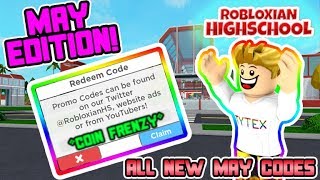 Robloxian Highschool Codes May 2020