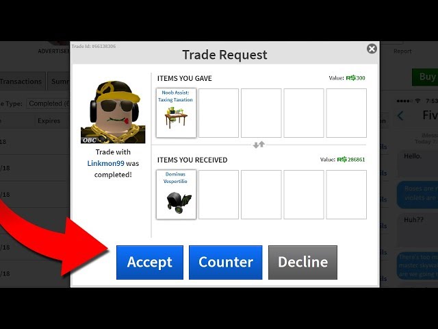 Richest Robloxian Gave Me Free Dominus Linkmon99 دیدئو Dideo - how to get a free dominus on roblox youtube