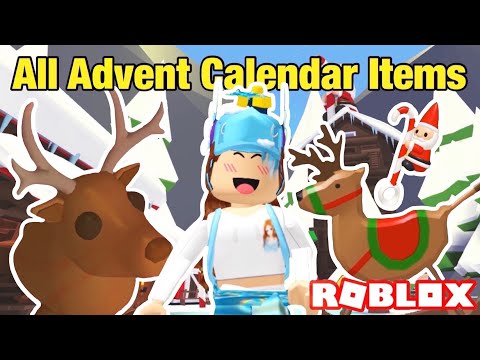 All 25 Advent Calendar Items Roblox Adopt Me Reindeer Pet Strollers Gingerbreads Rattles دیدئو Dideo - roblox adopt me how to get a skateboard roblox hack day