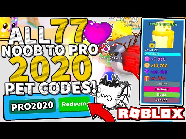 All 77 Noob To Pro 2020 Pet Codes In Bubble Gum Simulator Super Broken Roblox دیدئو Dideo - video the 8th gym hoopa roblox pokémon brick