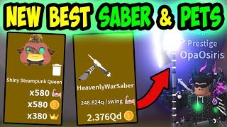 How To Get Op Pets In Saber Simulator New Method Roblox
