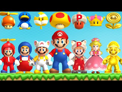 New Super Mario Bros Series All Power Ups دیدئو Dideo