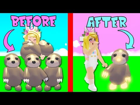 Turning My Legendary Sloths Into Neon Sloths In Adopt Me Roblox دیدئو Dideo - how to get a free sloth pet in adopt me roblox adopt me