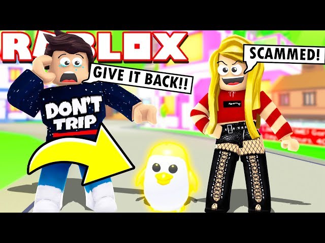 I Got A Neon Golden Penguin But A Gold Digger Scammed Me Adopt Me New Penguin Update Roblox دیدئو Dideo