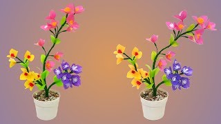 Cara Membuat Bunga Anggrek Dari Plastik Kresek Beautiful Flower Craft From Crackle Plastic Ø¯ÛØ¯Ø¦Ù Dideo