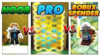 Noob Vs Pro In Roblox Bee Swarm Simulator دیدئو Dideo - roblox noob or pro