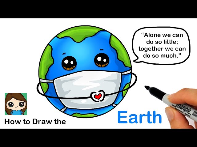 How To Draw The Earth Wearing A Mask Coronavirus Awareness Art Ø¯ÛØ¯Ø¦Ù Dideo Have fun learning how to draw and diy craft, anything and everything cute with step by step, easy to follow videos. dideo