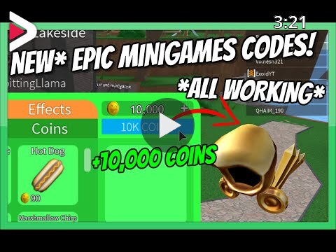 Code Epic Minigames Roblox 2021