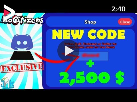 Roblox Rocitizens New Exclusive Code 2019 Secret Discord Trophy دیدئو Dideo