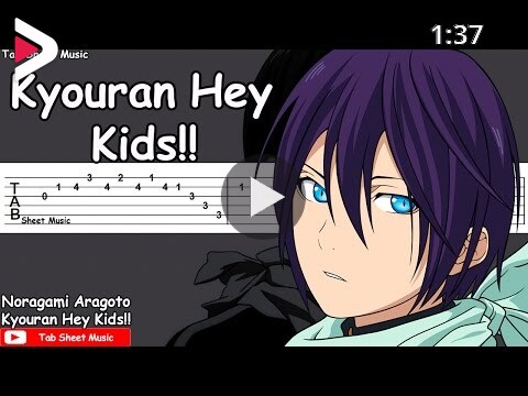 Noragami Aragoto Op Kyouran Hey Kids Guitar Tutorial دیدئو Dideo