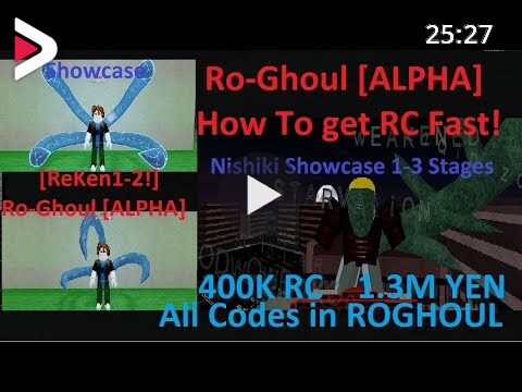 All New Codes For Ro Ghoul How To Get Rc Fast Nishiki Nishk1
