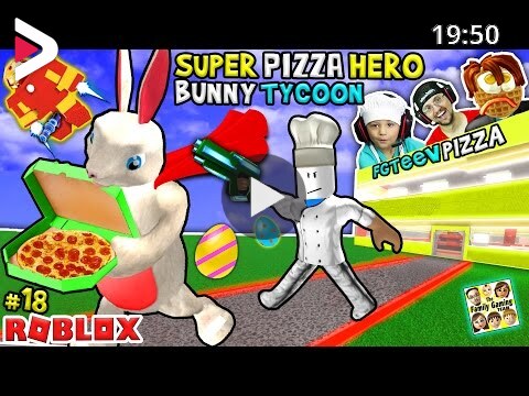 Roblox Super Pizza Hero Easter Bunny Tycoon Fgteev 18 Superhero