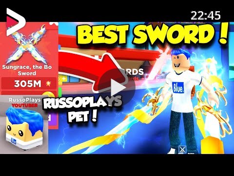 Getting The Most Powerful Sword In Slashing Masters And My Own Russoplays Pet Roblox دیدئو Dideo - roblox animation ids for sword slash