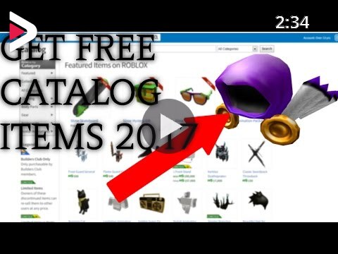How To Get Free Catalog Items On Roblox 2017 Fast Working