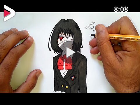 Drawing Misaki From Another تعلم رسم ميساكي من انمي انذر الحلقة 60 دیدئو Dideo