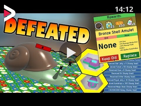 Snail Boss Defeated New Amulet Roblox Bee Swarm Simulator