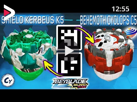 Qr Codes Shield Kerbeus K5 Behemoth Cyclops C5 Todos Kerbeus Beyblade Burst Rise App Zankye Collab Ø¯ÛŒØ¯Ø¦Ùˆ Dideo