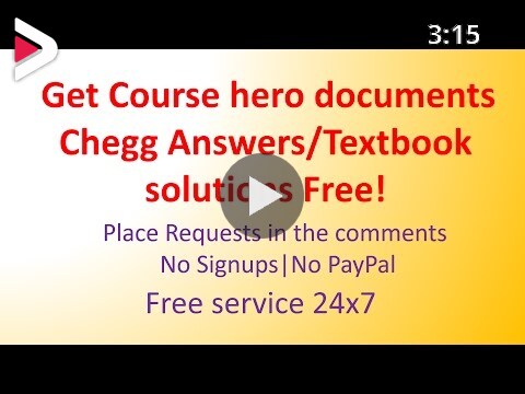 coursehero free - Course Hero downloader | Free account | account share دیدئو dideo