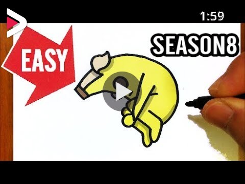 How To Draw Fortnite Season 8 Skins Peely Flying By Cannon Easy