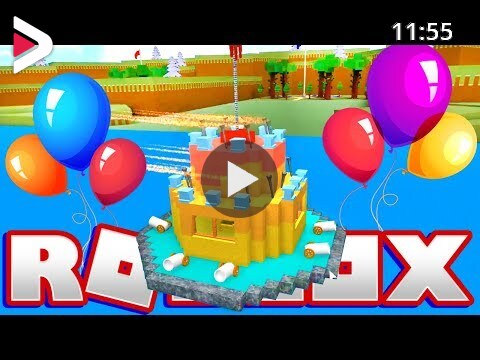 A Birthday Cake For Microguardian In Roblox Roblox Build A Boat