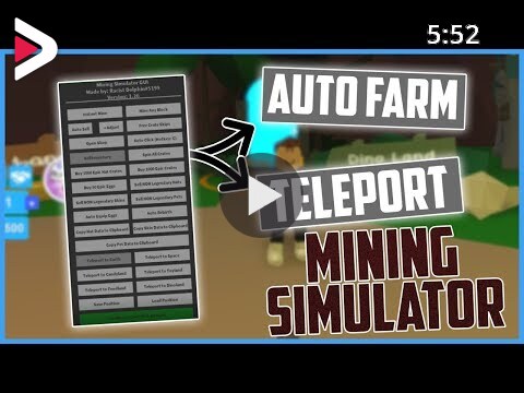 Roblox Hack Script Mining Simulator Auto Farm Insta Destroy Teleport And More دیدئو Dideo