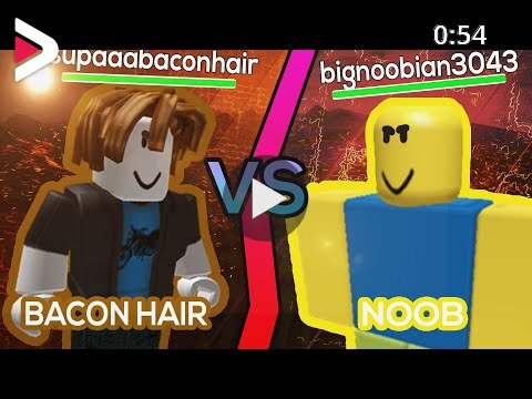 Bacon Hair Vs Noob دیدئو Dideo - error bacon hair roblox